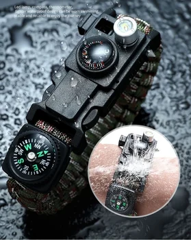 Multi-Function Paracord Survival Bracelet with Compass 1