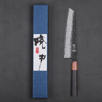 Coltello da cuoco Kiritsuke giapponese da 8,2 pollici in acciaio di Damasco taglio affilato per carne e verdure VG10 Coltelli da cucina professionali forgiati a mano 1