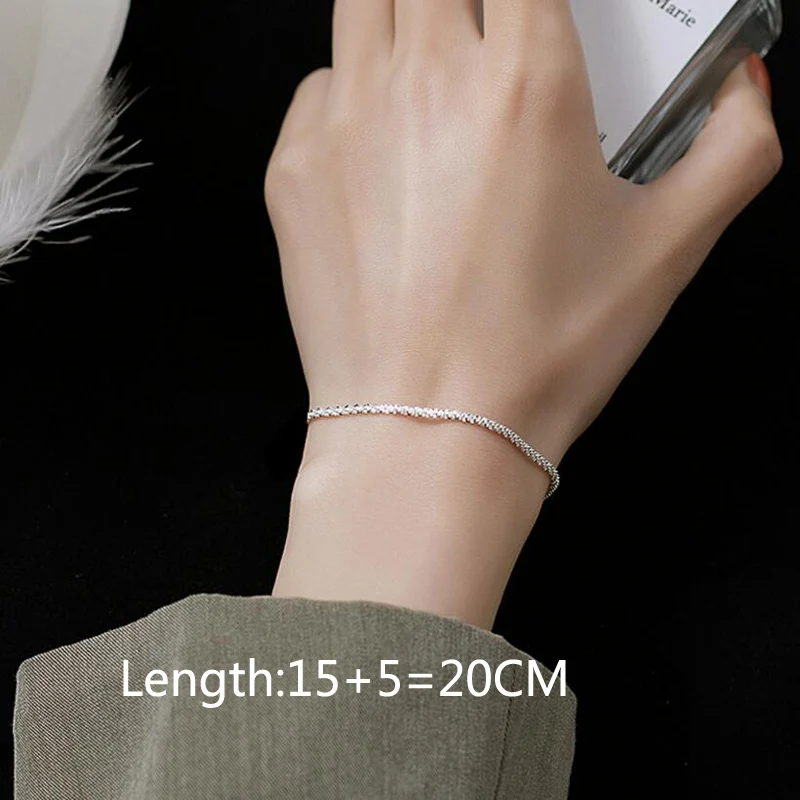 925 Sterling Silver Snake Chain Pearls Anklets For Women Fashion Silver 925 Jewelry DA387 anklet bracelets silver anklets ankle chain