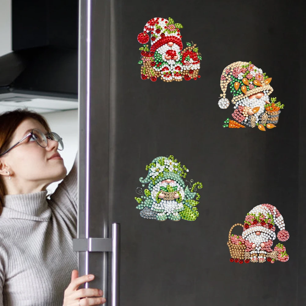 6Pcs Diamond Painting Refrigerator Magnets Fridge Magnets Diamond Art DIY Diamond Art Refrigerator Magnets DIY Art Crafts