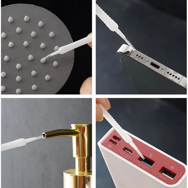 Shower Head Cleaning Brush Anti Clogging Micro Nylon Brush Mobile Phone Small Hole Cleaning Tool Computer Keyboard Gap Cleaner 6