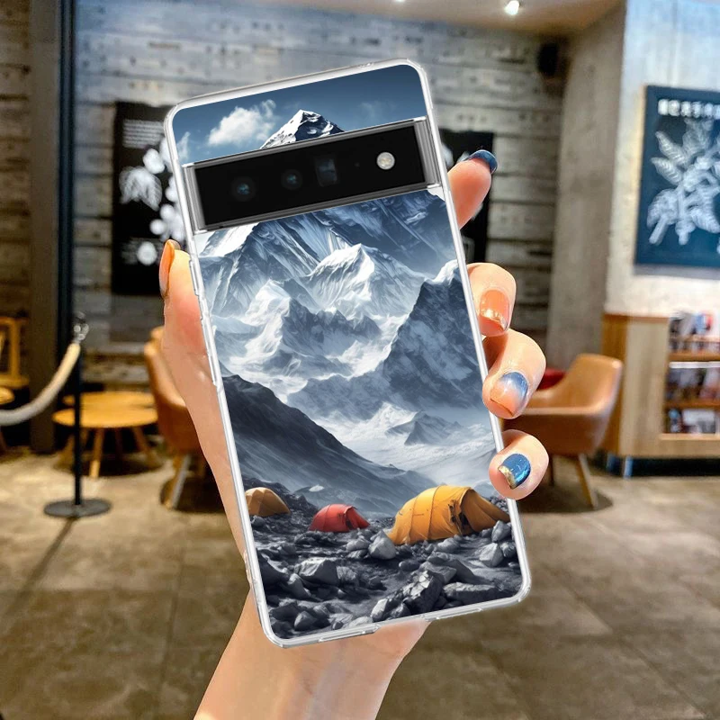Everest Mountain Soft Silicone Clear Phone Case