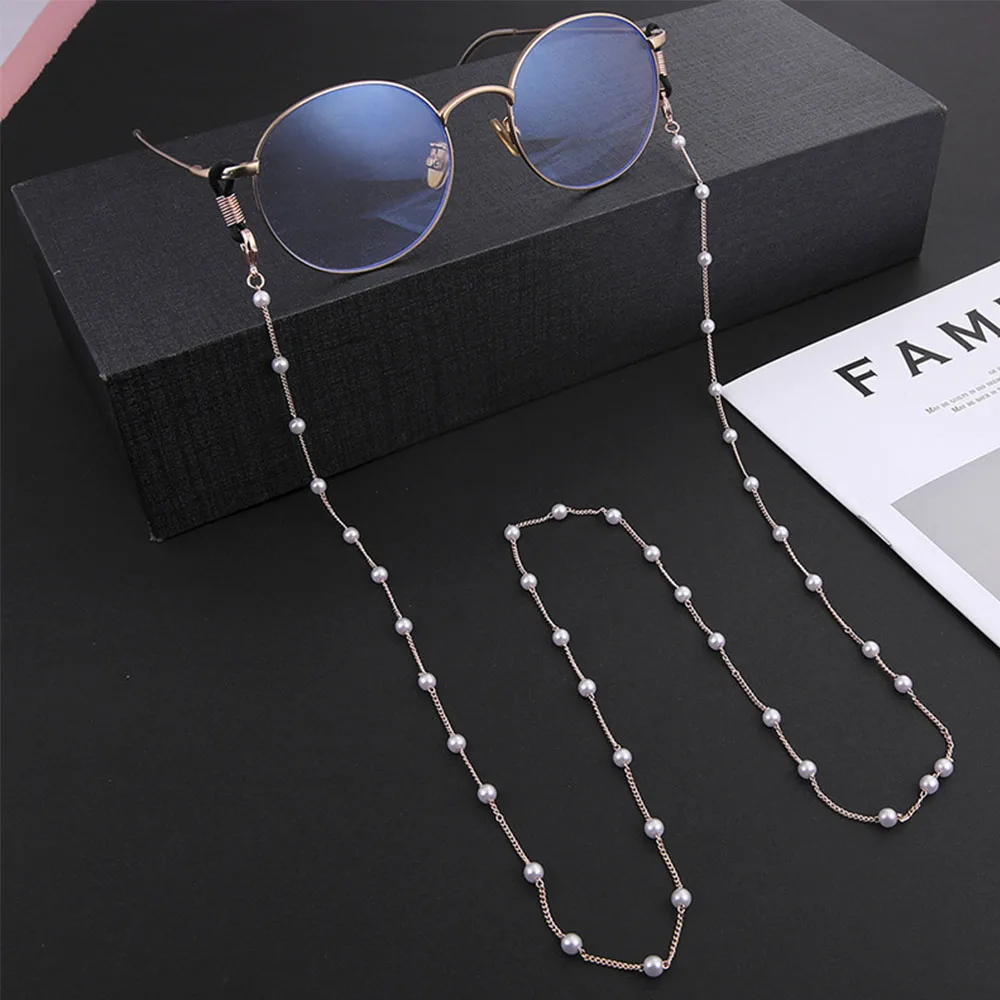 

Lanyard Women Necklace Sunglasses Cord Holder Anti-slip Mask Anti-lost Rope Mask Lanyard Glasses Chain Pearl Neck Strap