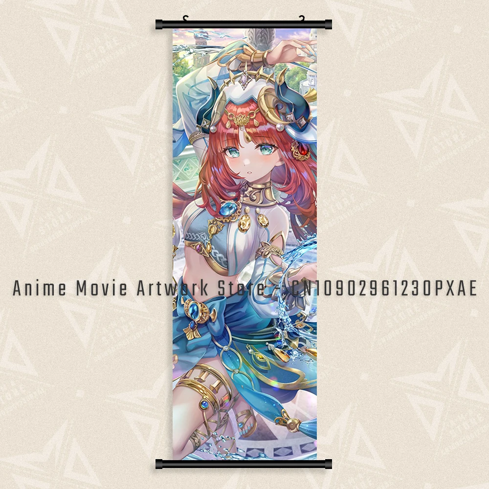 Anime-Inspired Kawaii Wall Art Canvas - Arlecchino Home Decor Poster
