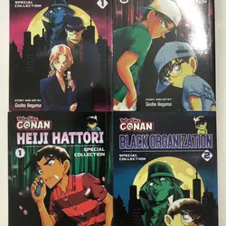 4 Books / Set Name: Detective Conan English Comics 4 English Edition Reasoning Suspense Animated Novel Manga English