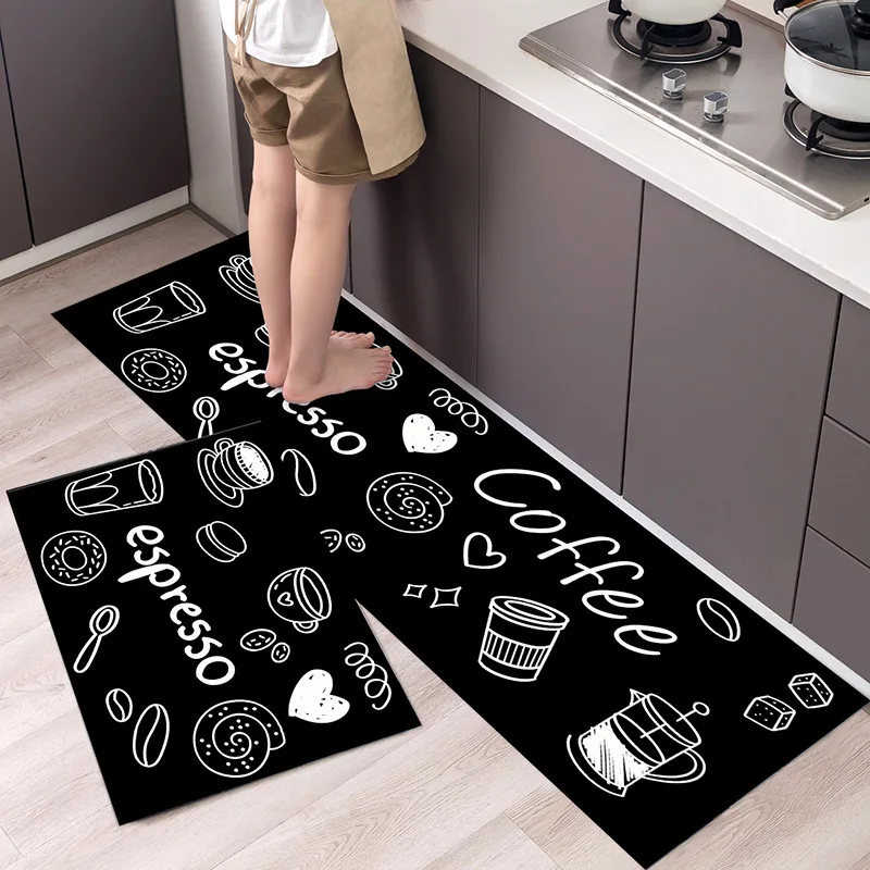 Kitchen Mat Floor Carpet Fashion Simple Nordic Style  House Hold Long Strip Door Modern Home Decor 1
