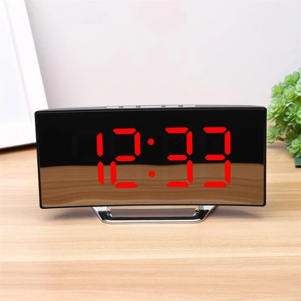 Smart LED Digital Alarm Clock - Modern Bedside & Desktop Decor with Gentle Wake-Up Light