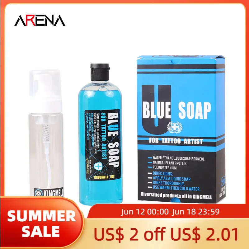 500ml Blue Soap Cleaning Water Skin Wash Stencil Soap Foam Bottle Push