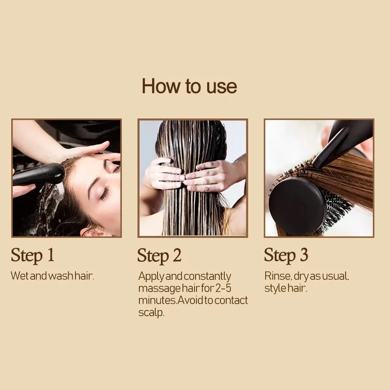 PURC Magical Keratin Hair Mask 5 Seconds Fast Repair Damaged Frizzy Soft Smooth Shiny Deep Nourish Straightening Hair Scalp Care