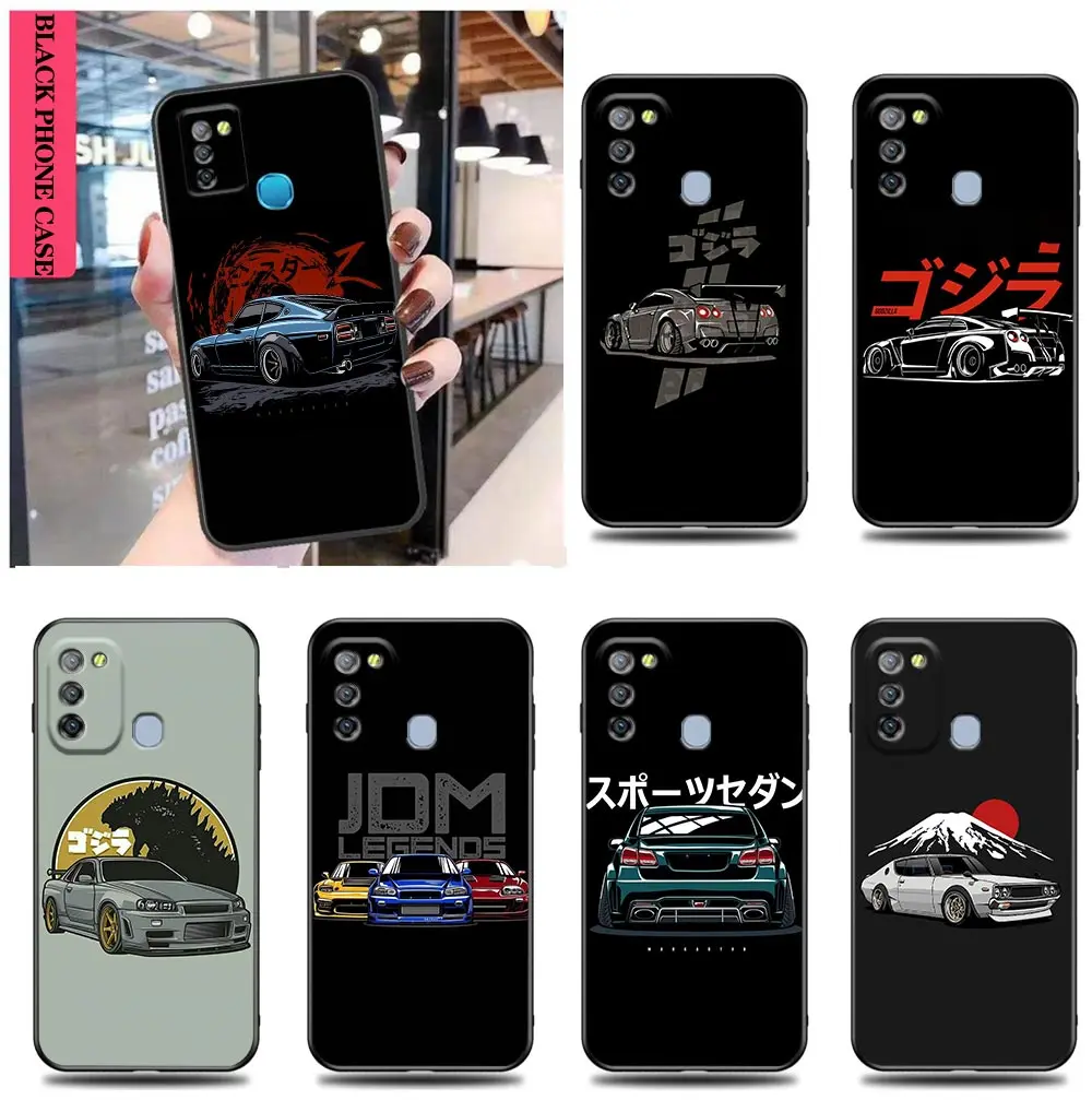 Japan Jdm Drift Sports Car Funda Case Per Infinix Camon 19 16 Zero X Neo 20 8 Pova 4 2 Neo2 Note 12 G96 11 10 8 8I S5 Case Shell
