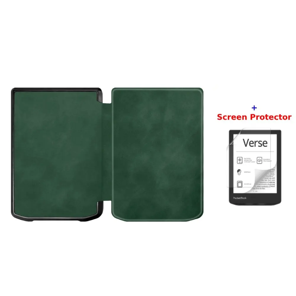 Premium PU Leather Auto Wake Sleep Cover with Screen Protector