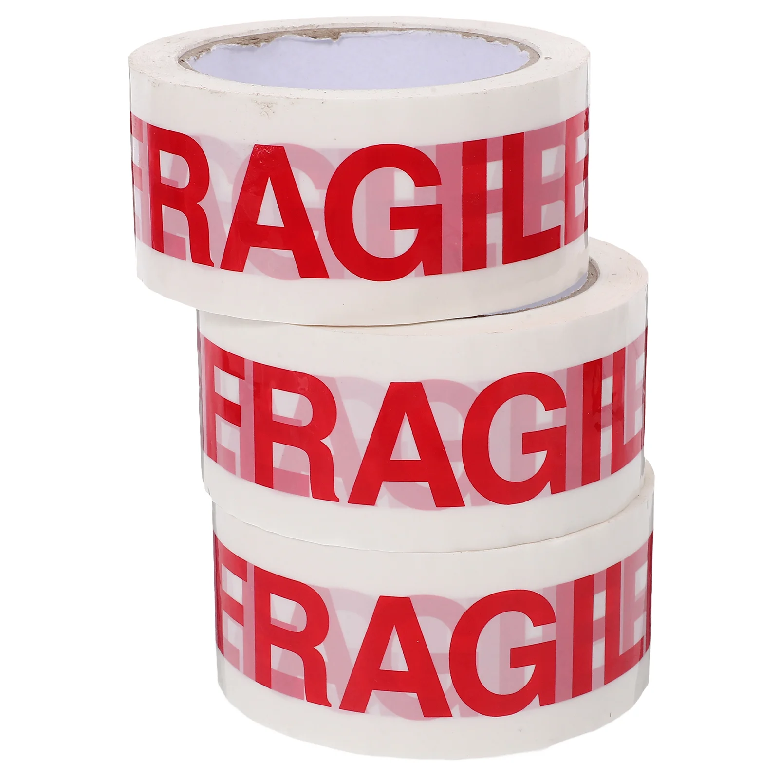 Adhesive Tape Warning Tape 3 Rolls Dispenser for Office Shipping Packing Boxes Moving
