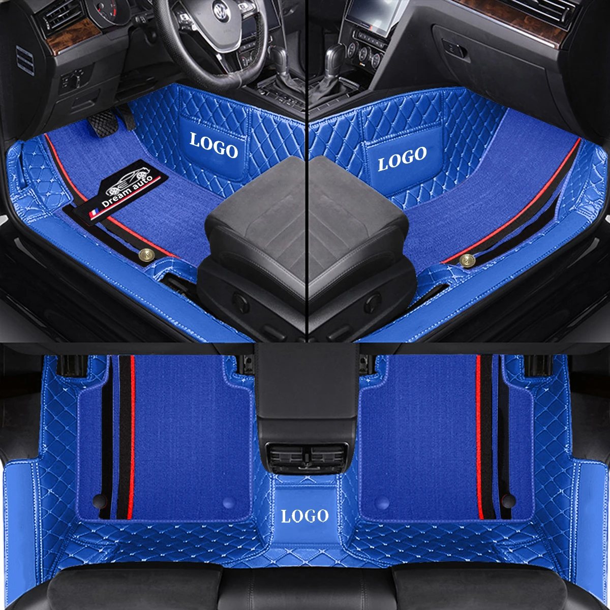 

Двойные кожаные коврики из синели для Chevrolet Corvette 2004-2018, ковер с логотипом на заказ, полный комплект, аксессуары для интерьера