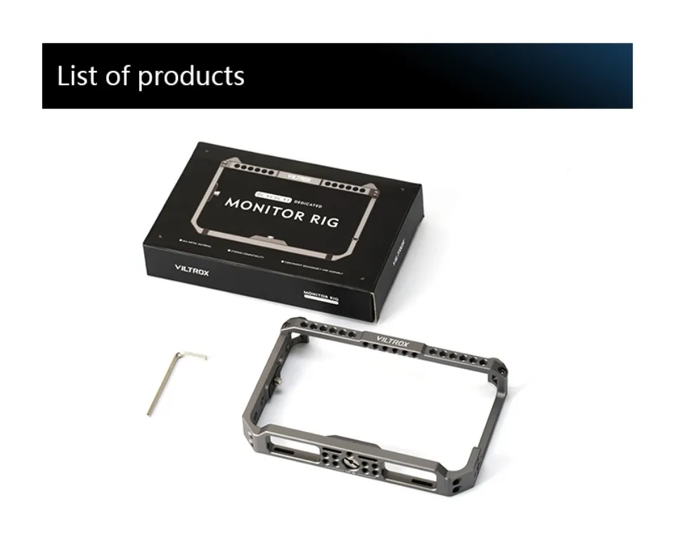 Video Monitor Rig Cage for DC-X2/DC-X3 Video Field Monitor with 1/4 Screw Hole f