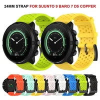 Bracelet en Silicone de 24mm pour montre intelligente SUUNTO 7 9 Baro D5, bracelet de remplacement pour sport spartan hr Fossil Q Hybrid correa 1