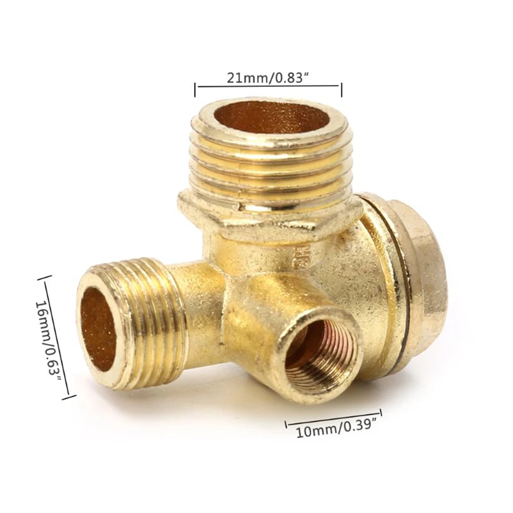 

1* Air Compressor Check Valve New 3-port Zinc Alloy Air Compressor Check Valve Central Pneumatic Valves Thread