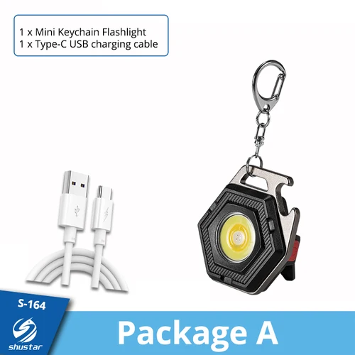 미니 캠핑 라이트 LED 손전등 랜턴 USB 충전 COB 키 체인, 작업 조명 투광 조명 강한 자석 IP64 방수 7