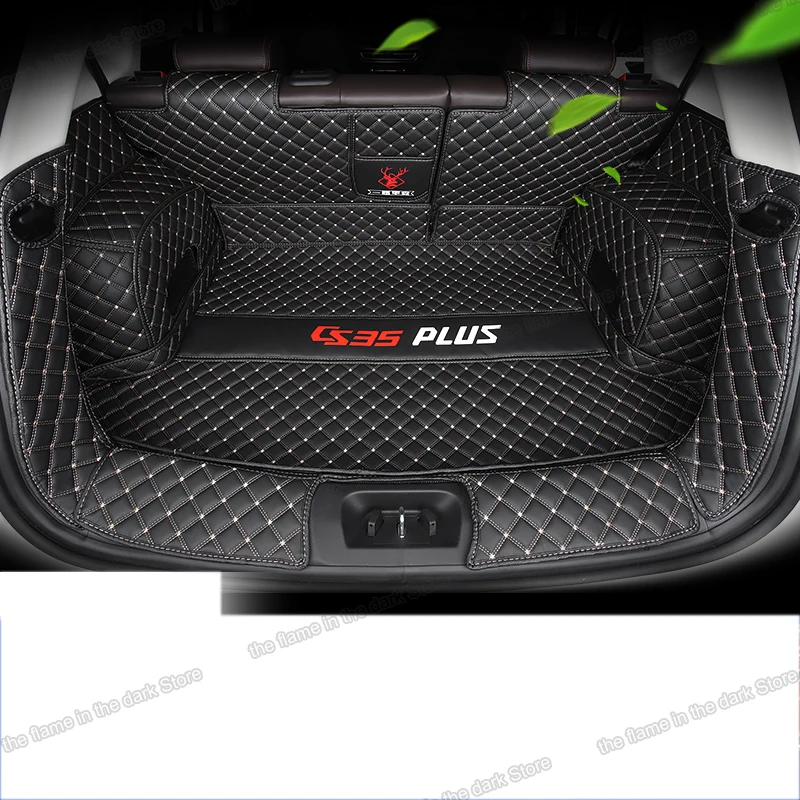 

for changan cs35 plus leather car trunk mat cargo liner 2017 2018 2019 2020 2021 luggage boot carpet rug rear cs35plus 2022