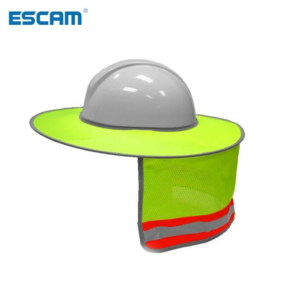 Sunshade Safety Hard Hat Neck Shield Reflective Stripe