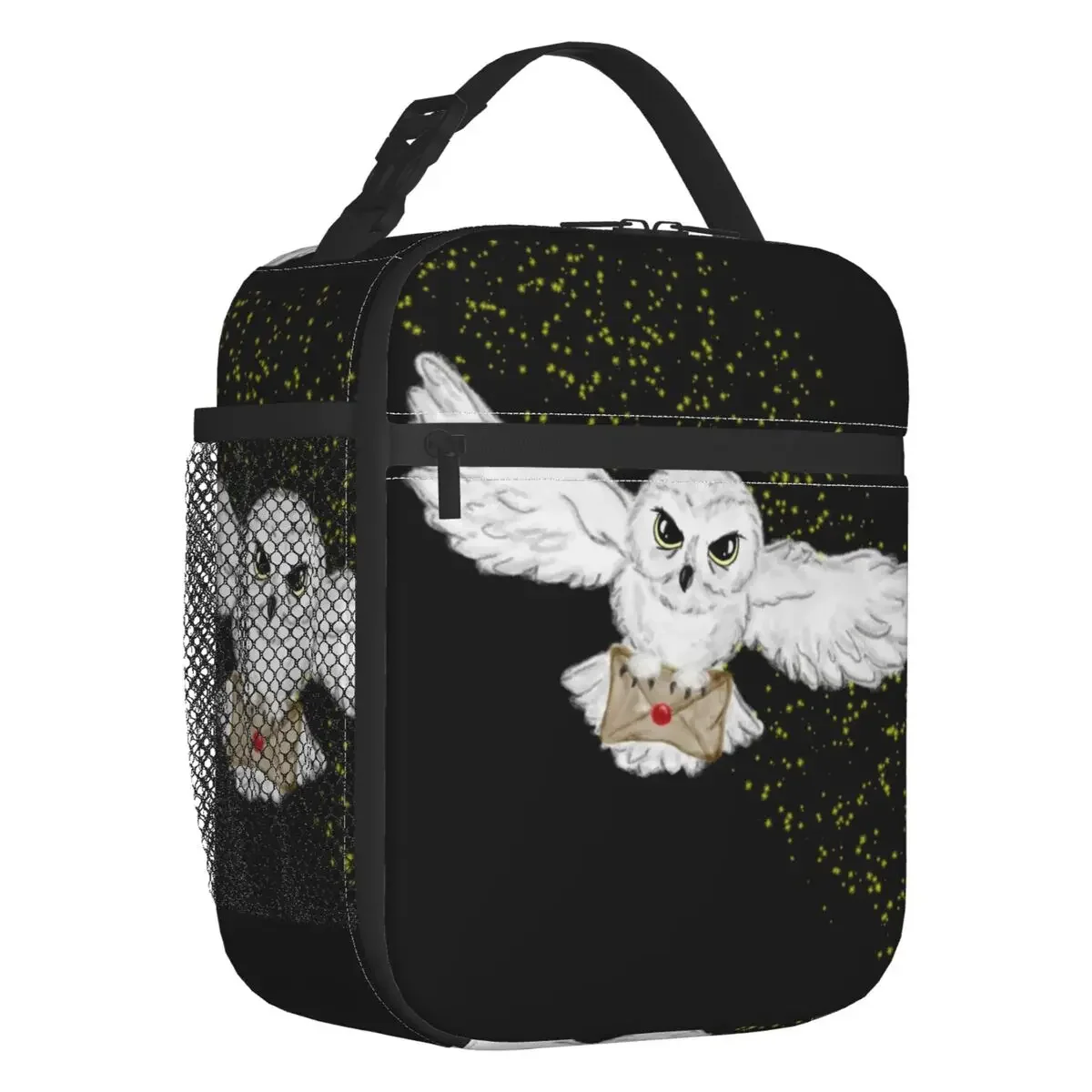 

Owl Flight Tote Bag Insulated Lunch Bag for Women Portable Witch Magic Cooler Thermal Bento Box Kids School Children