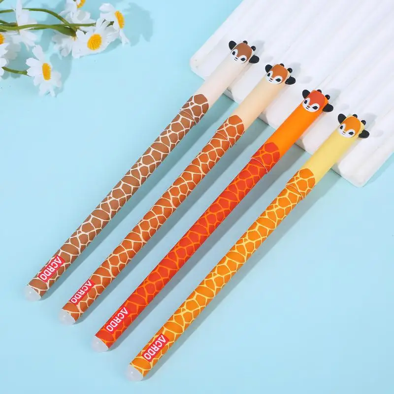 6/8/10 Pcs Cute Writing Tools Animal-Shaped Erasable Pens For Journaling Writing Office Supplies Gift Ideas Office Stationery - 3