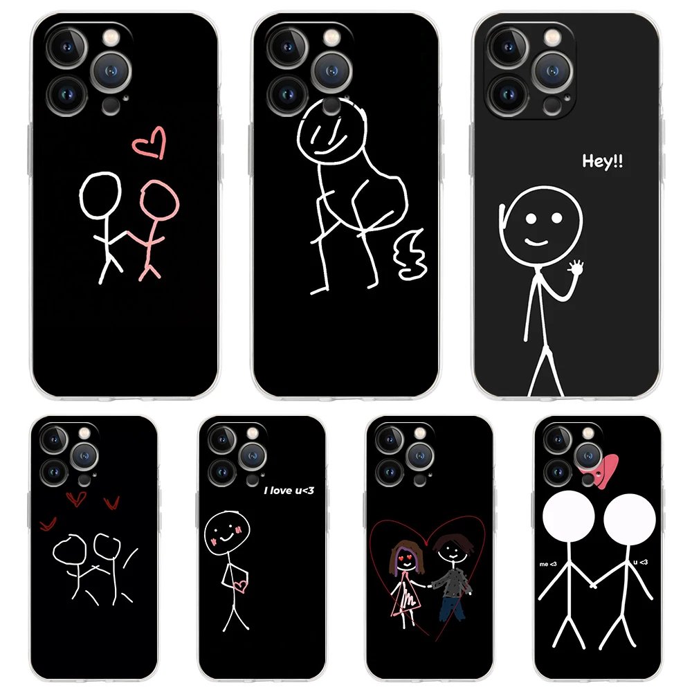 

Matchman Case for iPhone 15 14 13 12 Pro Max Cover Transparent Soft for iPhone 11 Pro Max 7 8 Plus X XS XR SE 2020 Shell Capas