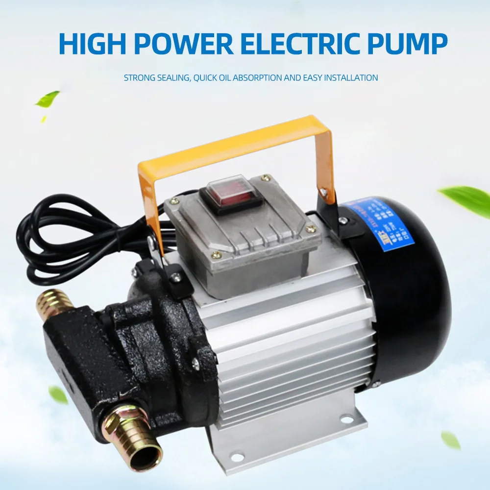 750W 220v Electric Self-Priming Fuel Transfer Pump Diesel Pump Engine Oil Hydraulic Oil Kerosene Oil Extraction Pump Gear Pump