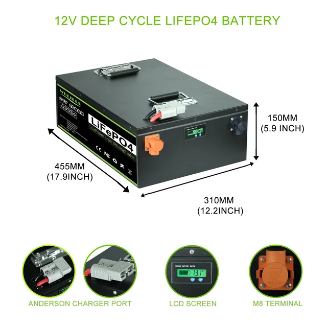 24v 200Ah 12v 400Ah LiFePo4 Battery Built-in BMS New Great A Lithium iron  battery for