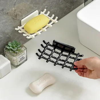 Mensola di drenaggio a parete per scatola di sapone per uso domestico senza punzonatura bagno di fascia alta nuovi ganci per portasapone per bagni di fascia alta 1