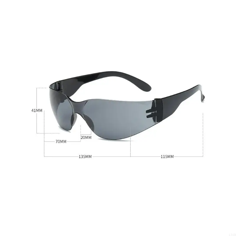 L93D New Cycling Sunglasses Outdoor Unisex Fashion Goggles Rimless Sport UV400 Riding