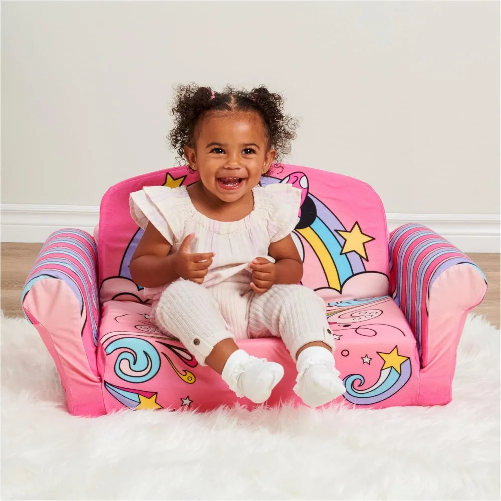 Minnie Mouse 3-in-1 Slumber Sofa Baby Lounger, Convertible Kids Couch, Sofa Bed & Foam Toddler Nap Mat with Attached Blanket 6