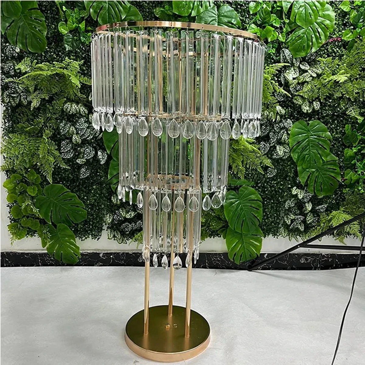 H80cm)10pcs）decoration acrylic Wedding table centerpiece flower stand e large wedding decoration crystal centerpiece round st
