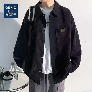 قميص رجالي بأكمام طويل كوردروي