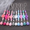 Baby Teether Pacifier Chain Silicone Wood Beads Pacifier Clips Infant Nipple Appease Soother Chain Clip Dummy Holder Nipple Clip 2