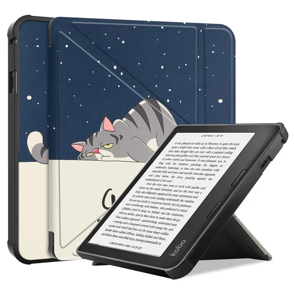 Per Kobo Sage Case 8 Pollici Multi-Angolo Pieghevole In Pelle Pu Stand Ereader Cover Per Funda Kobo Sage Cover Case 2021 Wake/Sleep