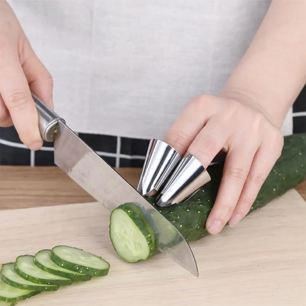 Finger Protector for Kitchen Durable Finger Guard Stainless Steel Guards for Safe Slicing Dicing Adjustable Left