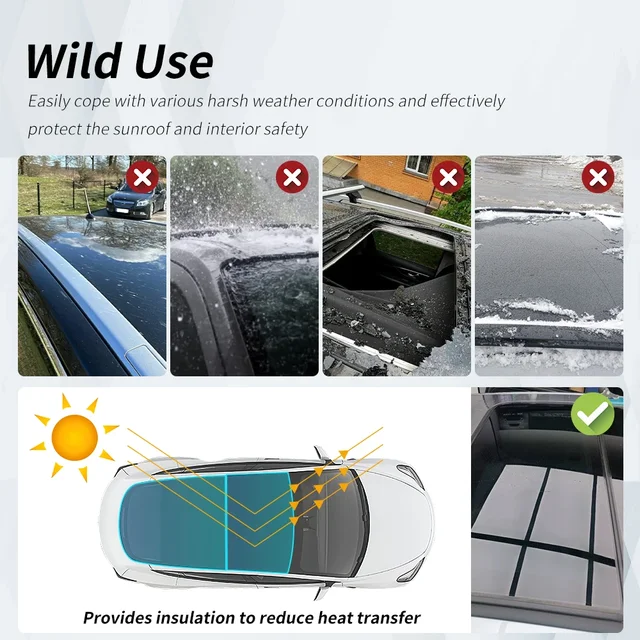 TPU Ice Armor Pre-Cut Sunroof Protection Film Heat Insulation for Tesla Model 3 2020 2021 2022 2023 Model3 Highland 2024 Car PPF 6