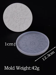 Floral Silicone Mold for DIY Coaster and Home Decor (Round)