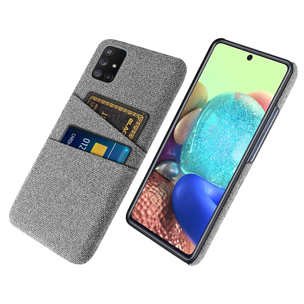 A71 5G For Samsung Galaxy A71 5G Case Dual Card Fabric Cloth Cover For Samsung A71 A 71 5G Sm-A716B/Ds A716U A7156 Coque Funda