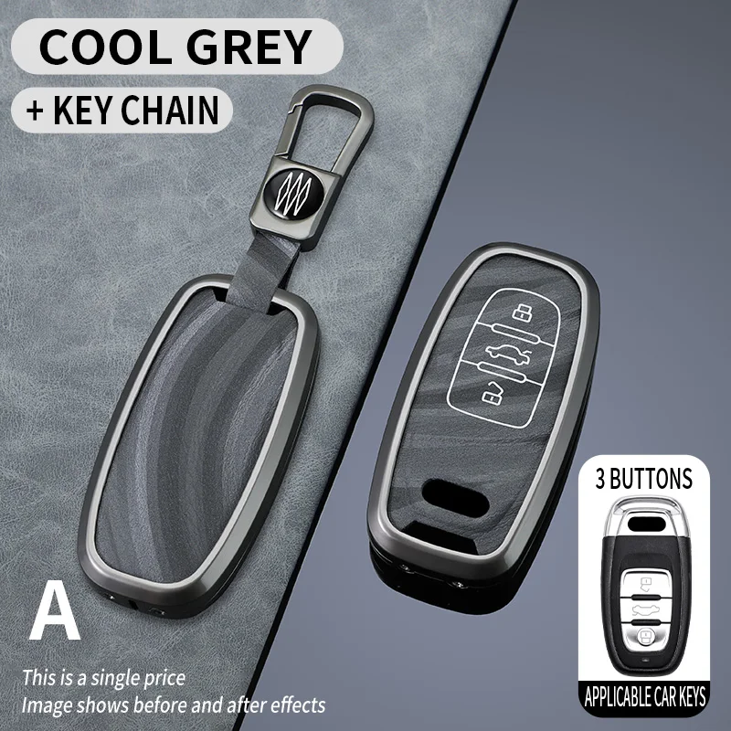 Luxury Car Key Case Cover and Keychain Set - Premium Auto Accessory Holder Shell