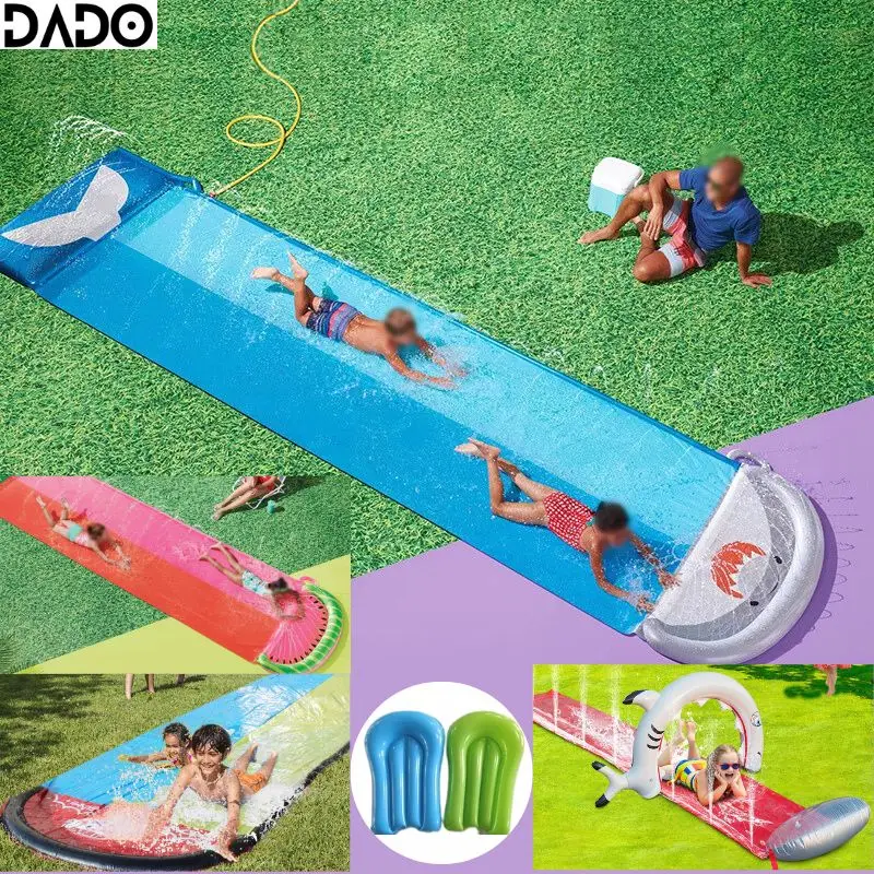 Fun Lawn Slides Water Slip Boogie Boogie Sprinkler Cortile Gonfiabile Outdoor Outdoor Surf Piscina Bambini Summer Mat Game