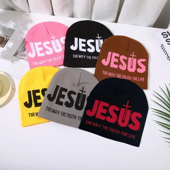 letters knitted hat fall and winter new outdoor travel windproof ear protection multifunctional headset cold cap men and