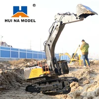 Huina 1592 RC Excavator 1:14 Alloy Remote Radio Controlled 22Ch Big Engineering Vehicle Simulation Navvy RC Truck Toy for Boy 1
