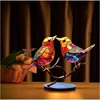 Stained Glass Birds On Branch Desktop Ornaments,Double Sided Multicolor Style Birds Colors Ornaments 6