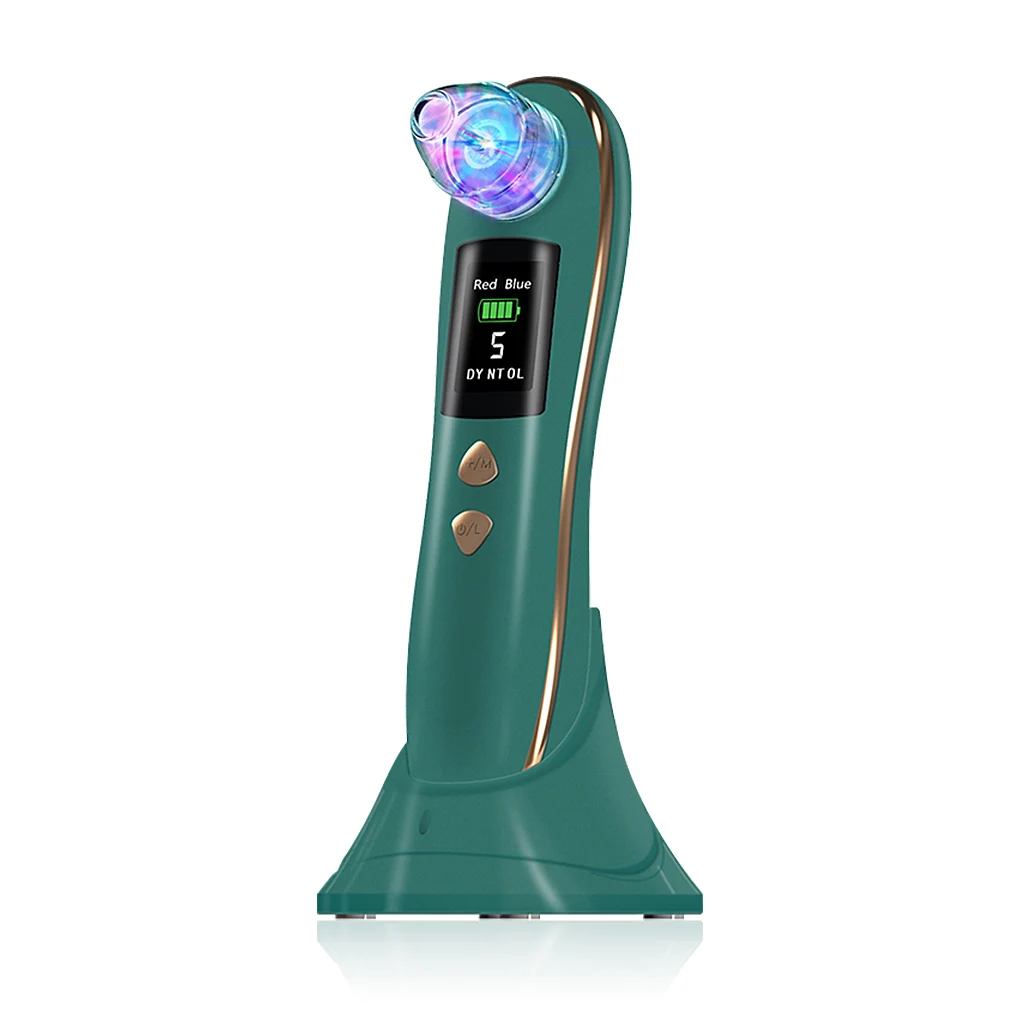 

Facial Blackhead Remover Electric 6W LED Face Acne Removing Tool Adjustable Rechargeable Pore Cleaning Device, Green