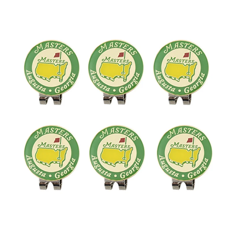 Golf Cap Clip Mark w Magnetic Mark Golf Ball Position Hat Clip Removable Metal Ball Marker Accessories Pack 6 Pcs, golf ball mark,golf hat clip