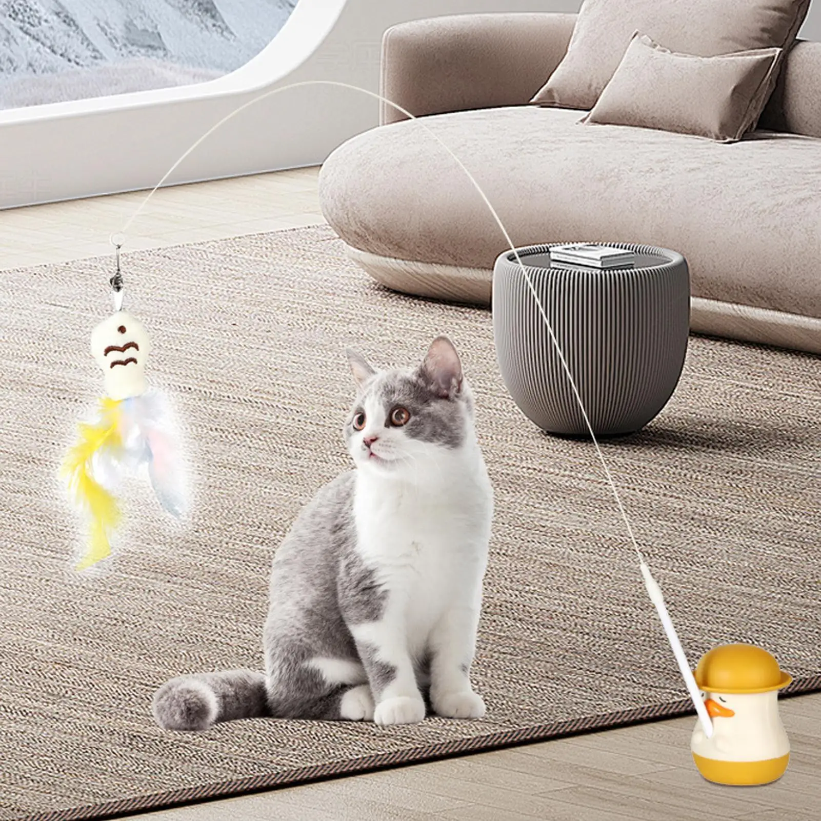 Interactive Cat Toy Rotating 2 Modes Self-Play Toys For Cats For Home Couch Corner Furniture Floor Travel Play Enrichment