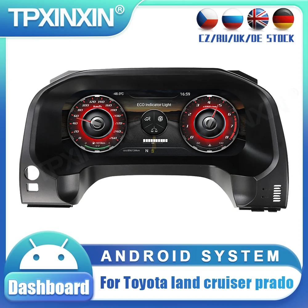 

12.3 Inch For Lexus GX470 2003-2009 Car Digital Dashboard Panel Virtual Instrument Cluster LCD Cockpit Speedometer Odometer