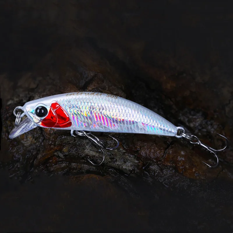 

TSURINOYA 6PCS NEW COLOR 5cm 5g Sinking Minnow Fishing Lure INTRUDER TROUT Artificial Jerkbait Hard Bait Pike Wobbler Crankbait