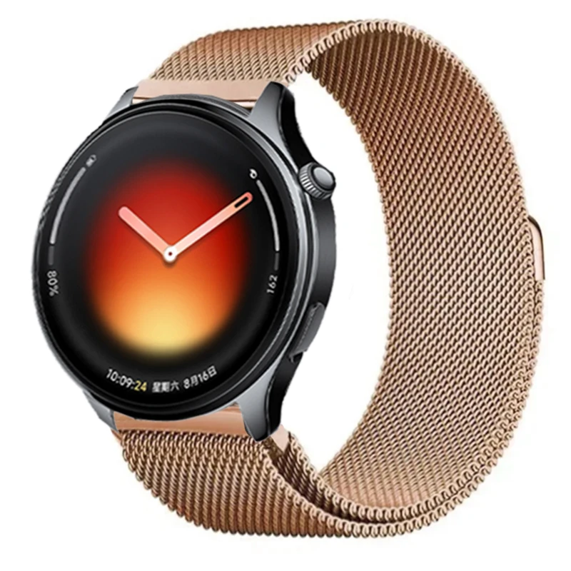 Sleek Stainless Steel Milanese Strap - 22/20mm Metal Band, Color 2